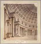 Clerisseau Charles-Louis Interior of the Pantheon in Rome  - Hermitage